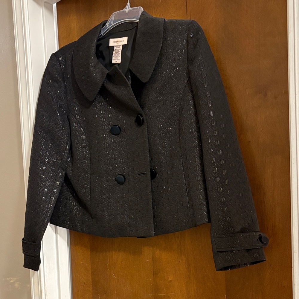 Covington Black Textured Blazer